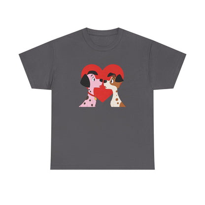 Dogs in Love Unisex Tee - Cute Dog T-Shirt for Pet Lovers, Dog Owners, Sports Enthusiasts, Gifts for Animal Lovers, Casual Everyday Wear