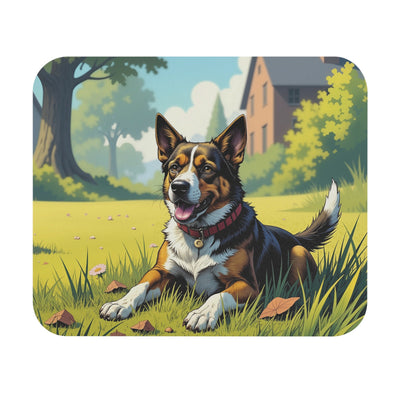 Adorable dog in the Meadow Mouse Pad style 1 | Cute Dog Desk Accessory, Pet Lover Gift, Office Decor, Animal Art, Ergonomic Mouse Mat