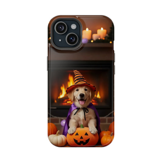 Halloween cute puppy photo style 1 Magnetic Impact-Resistant Phone Case, Cute Dog Design, Pet Owner Gift, Animal Lover Accessory, Birthday Gift for Dog Lovers
