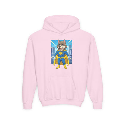 Dog cosplay Superman Funny Design Unisex Kids Hoodie style 1