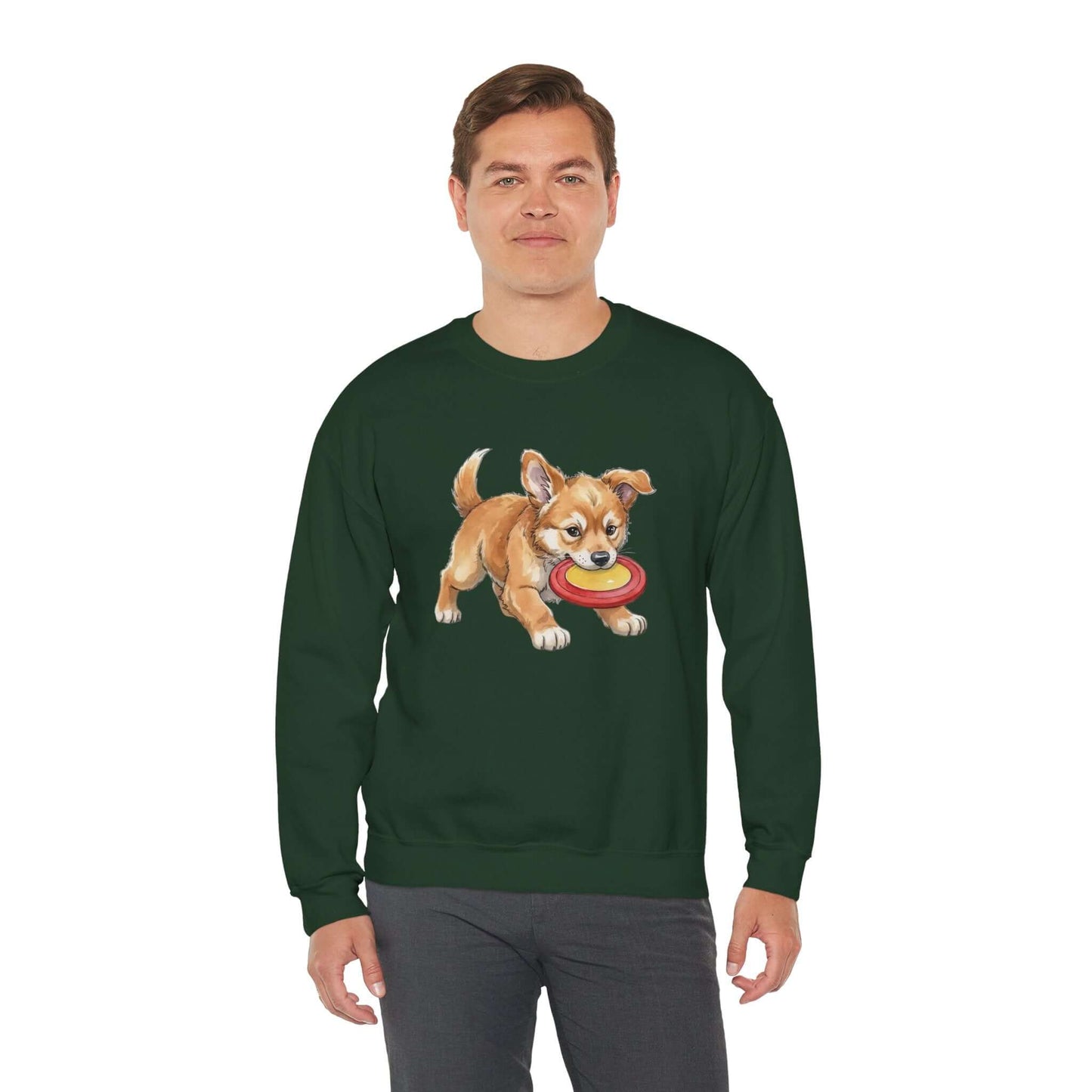 Watercolor Dog painting Unisex Crewneck Sweatshirt style 5