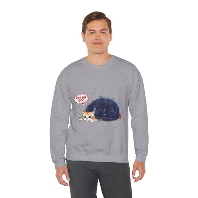 Watercolor painting style 1 Men & Women Cute Cat Pile Crewneck Sweatshirt