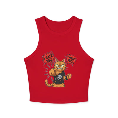 Angry Cat 'I Hate You' Graphic style 1 Women Tank Top