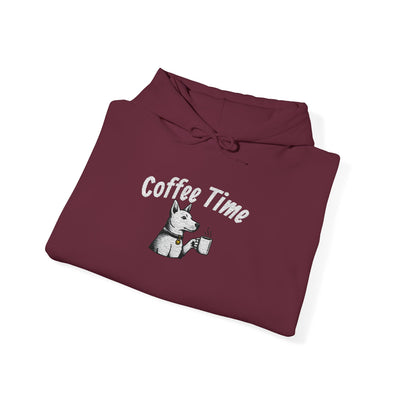 Coffee Time Dog Embroidered style 1 Unisex Pullover Hoodie