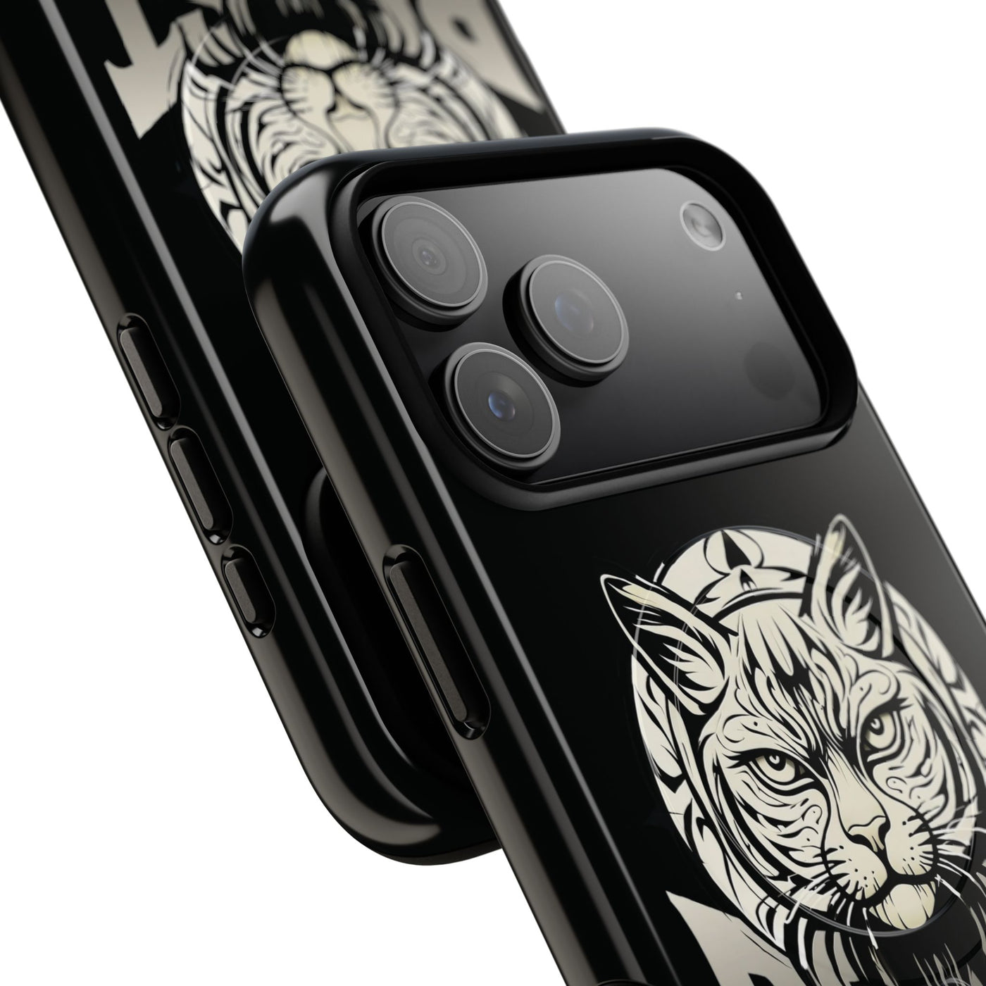 Beast Cat Black Tough Magnetic iPhone 17 / 17 Air / Pro / Pro Max Protective Case support MagSafe