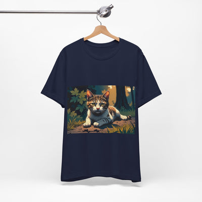Cool Cat Graphic Tee style 2 - Unisex Jersey Short Sleeve Tee, Cat Lover Gift, Cute Cat T-Shirt, Casual Wear, Pet Owner Apparel
