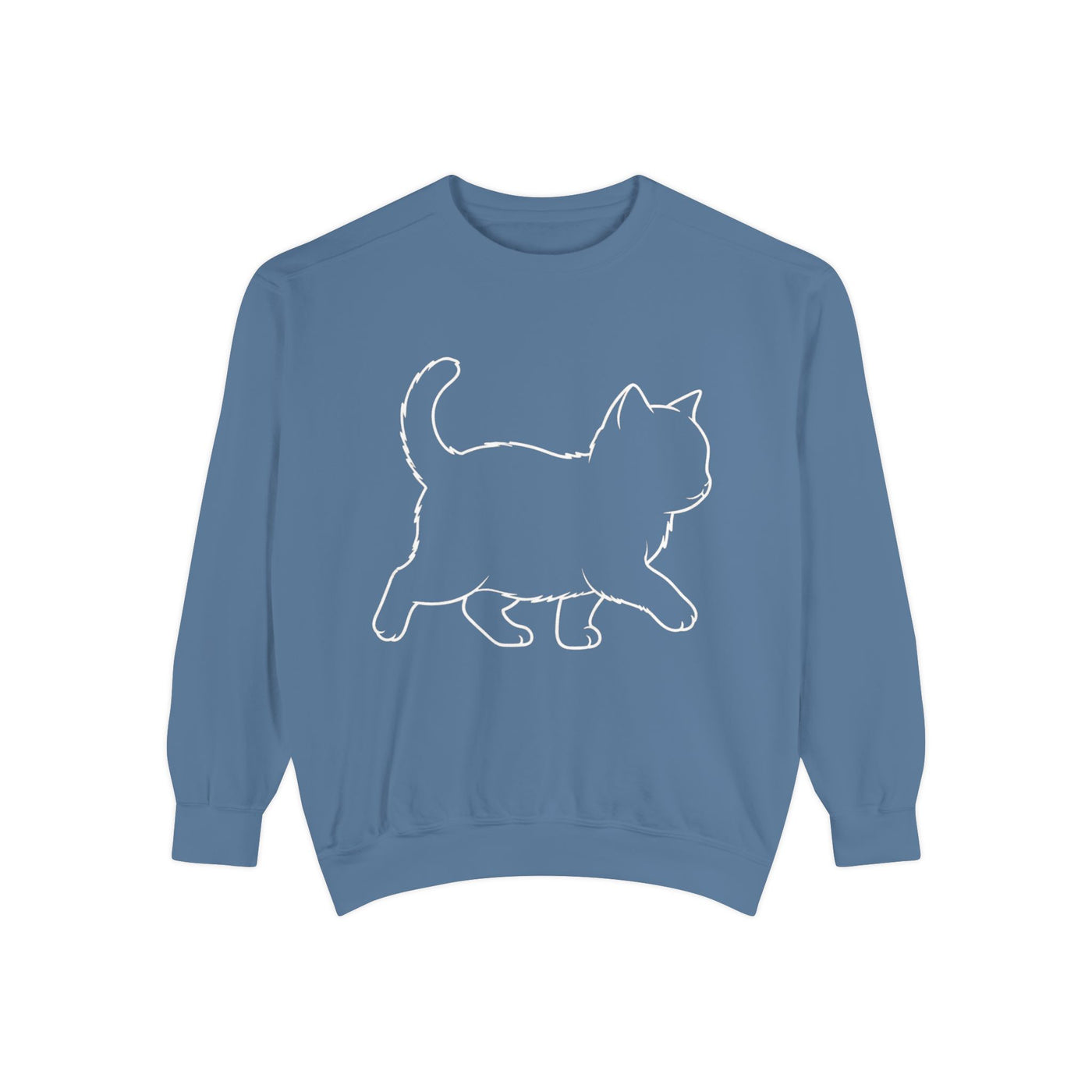 Walking Cat Shadow style 1 Cozy Graphic Unisex Crewneck Sweatshirt