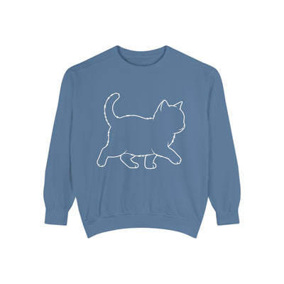 Walking Cat Shadow style 1 Cozy Graphic Unisex Crewneck Sweatshirt