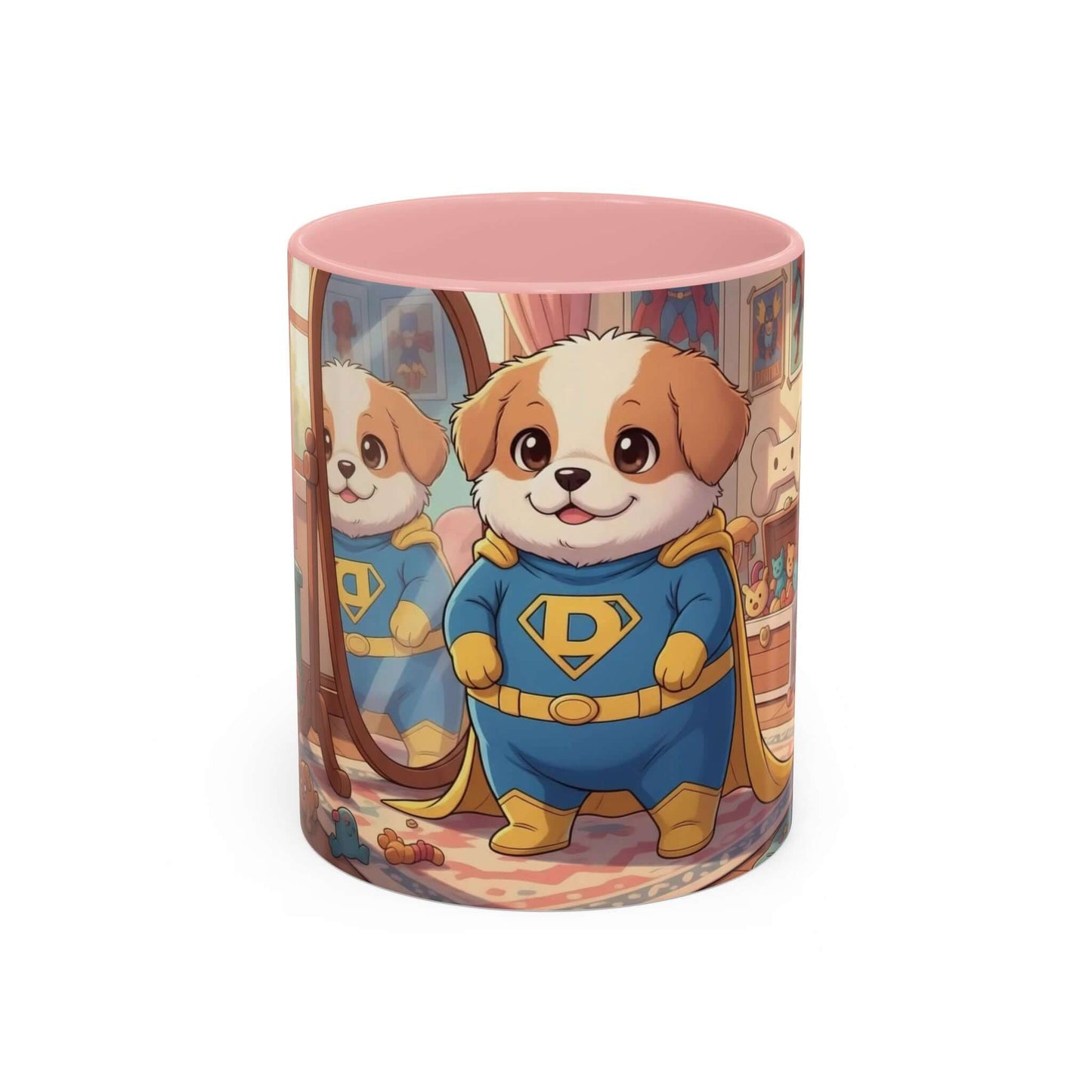 Super Pup - Cute Puppy Superhero Costume Coffee Mug 11oz