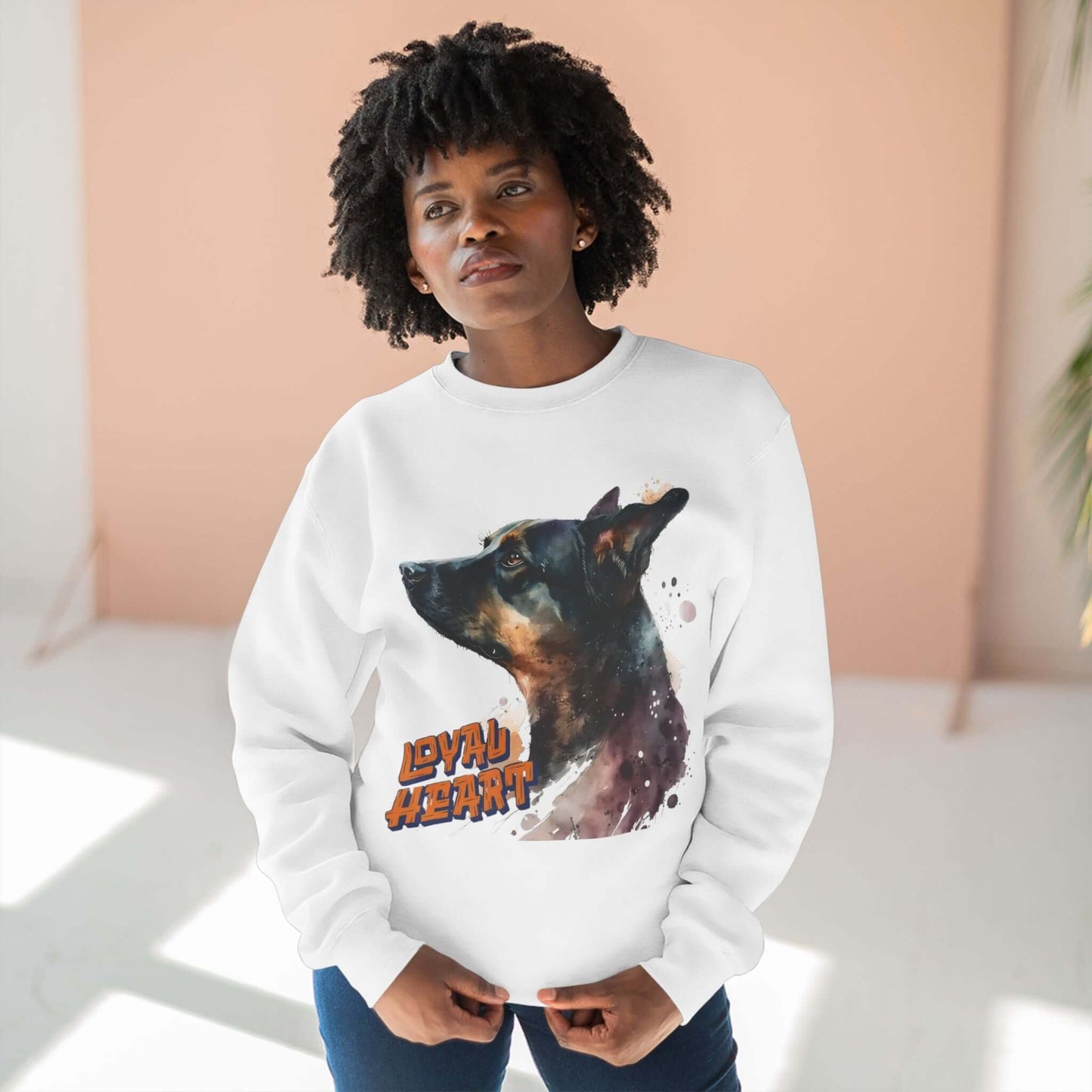 Loyal Heart Dog Lover Unisex Crewneck Sweatshirt style 1