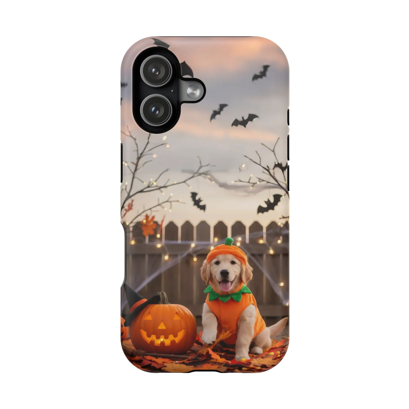 Halloween cute puppy photo style 4 Magnetic Impact-Resistant Phone Case, Cute Dog Design, Pet Owner Gift, Animal Lover Accessory, Birthday Gift for Dog Lovers