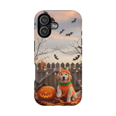 Halloween cute puppy photo style 4 Magnetic Impact-Resistant Phone Case, Cute Dog Design, Pet Owner Gift, Animal Lover Accessory, Birthday Gift for Dog Lovers