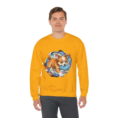 Watercolor Dog painting Unisex Crewneck Sweatshirt style 4