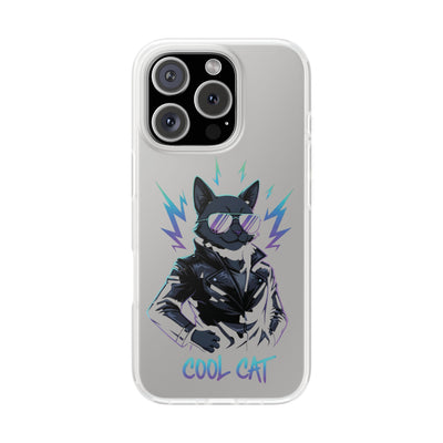 Cool Cat Anime style Flexi Case for Cat Lovers