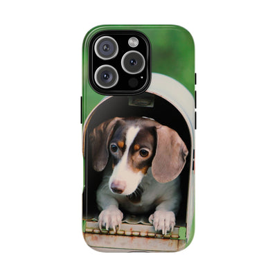 Puppy in mailbox - Tough Phone Case for Apple iPhone & Samsung Galaxy, Cute Pet Accessories, Gift for Cat Lovers