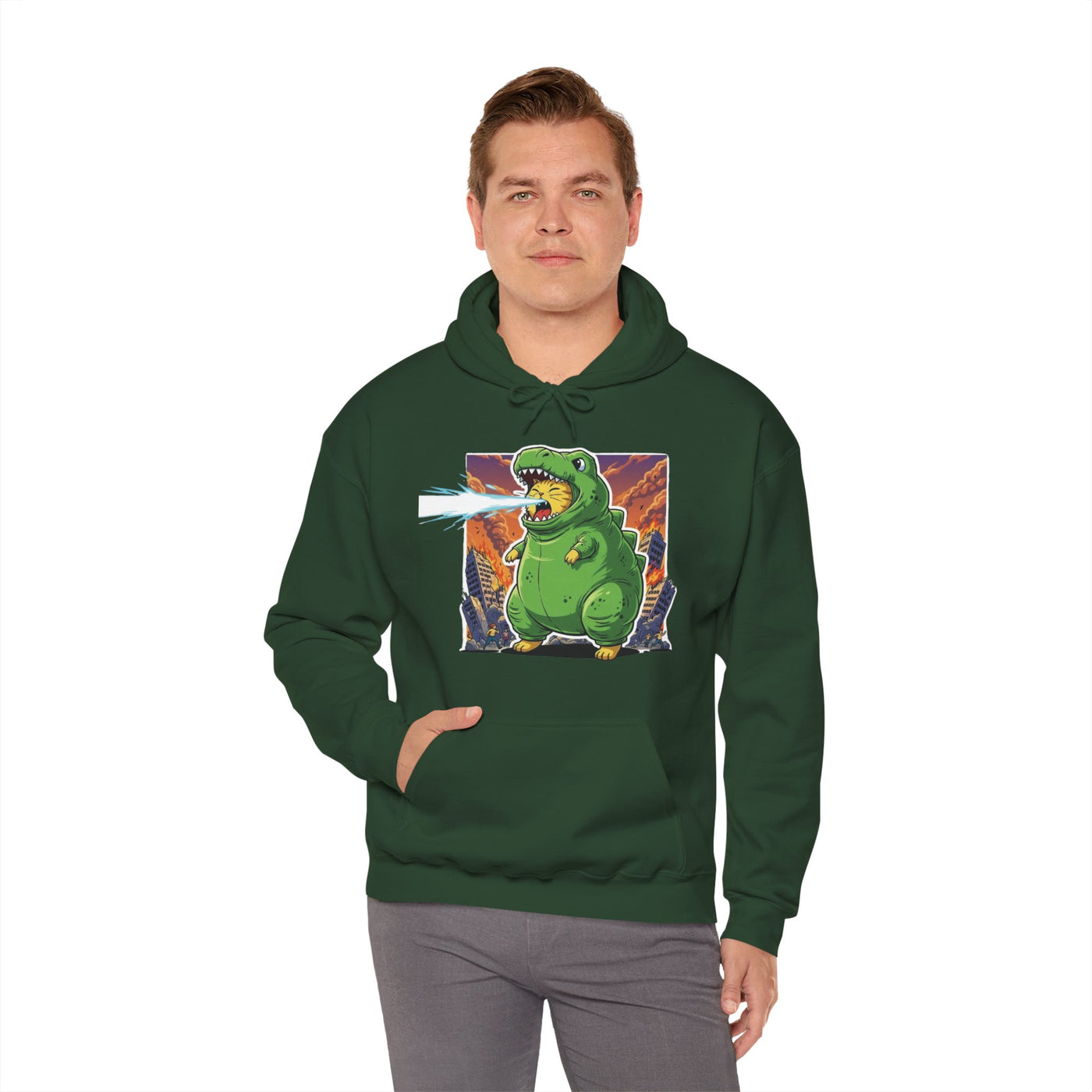 Cat cosplay Godzilla style 3 Unisex Hoodie - Fun & Playful Design