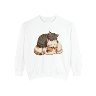3 Cute Sleeping Cats style 3 Cozy Graphic Unisex Crewneck Sweatshirt