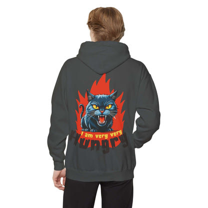 I am very very Hungry - Cartoon Cat Unisex Pullover Hoodie