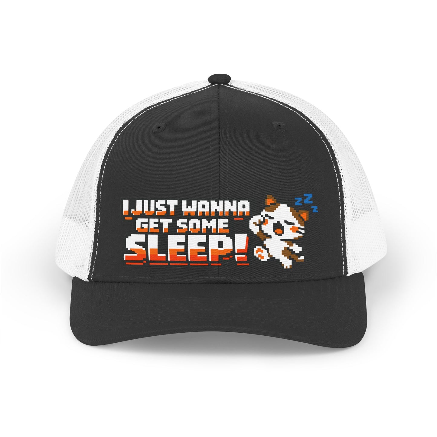 I just wanna get some sleep Cute Cat Retro Cap Trucker Hat