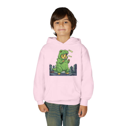 Cat cosplay Godzilla Unisex Kids Hoodie style 2