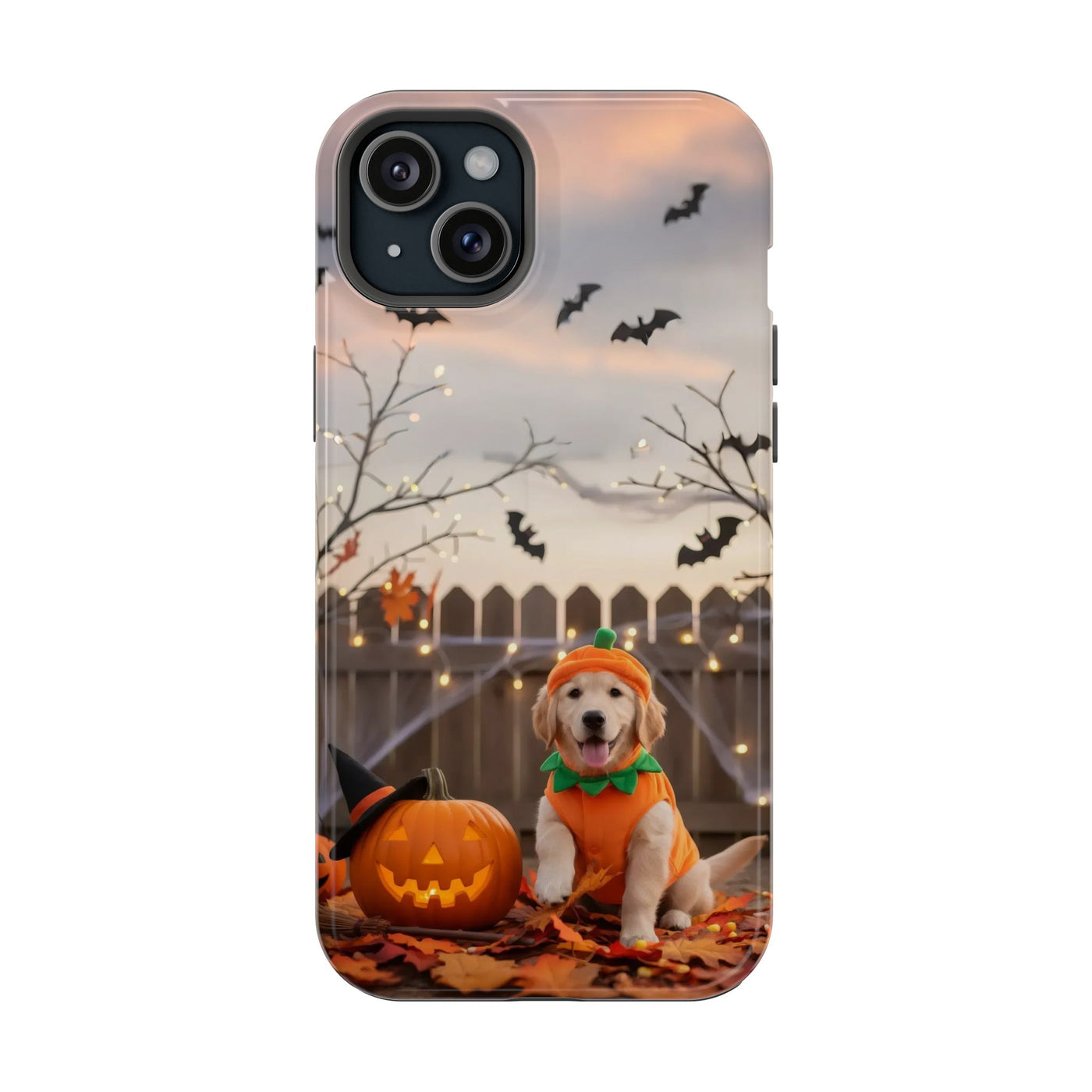 Halloween cute puppy photo style 4 Magnetic Impact-Resistant Phone Case, Cute Dog Design, Pet Owner Gift, Animal Lover Accessory, Birthday Gift for Dog Lovers