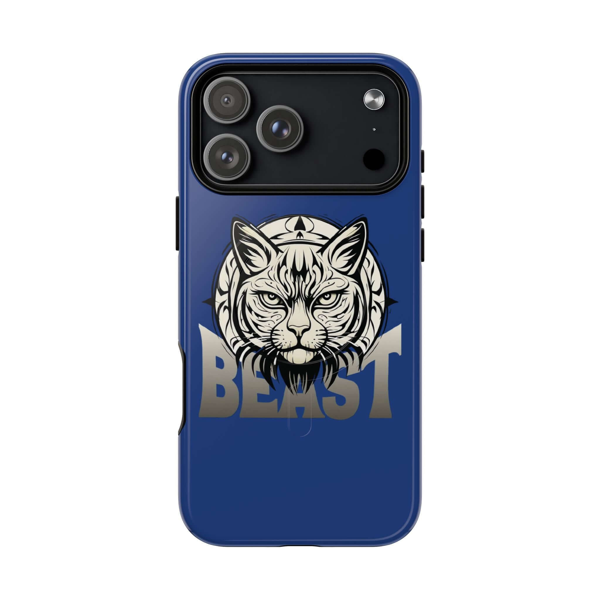Beast Cat Blue Tough Magnetic Protective Case iPhone 17 – Cats Dogs Lover