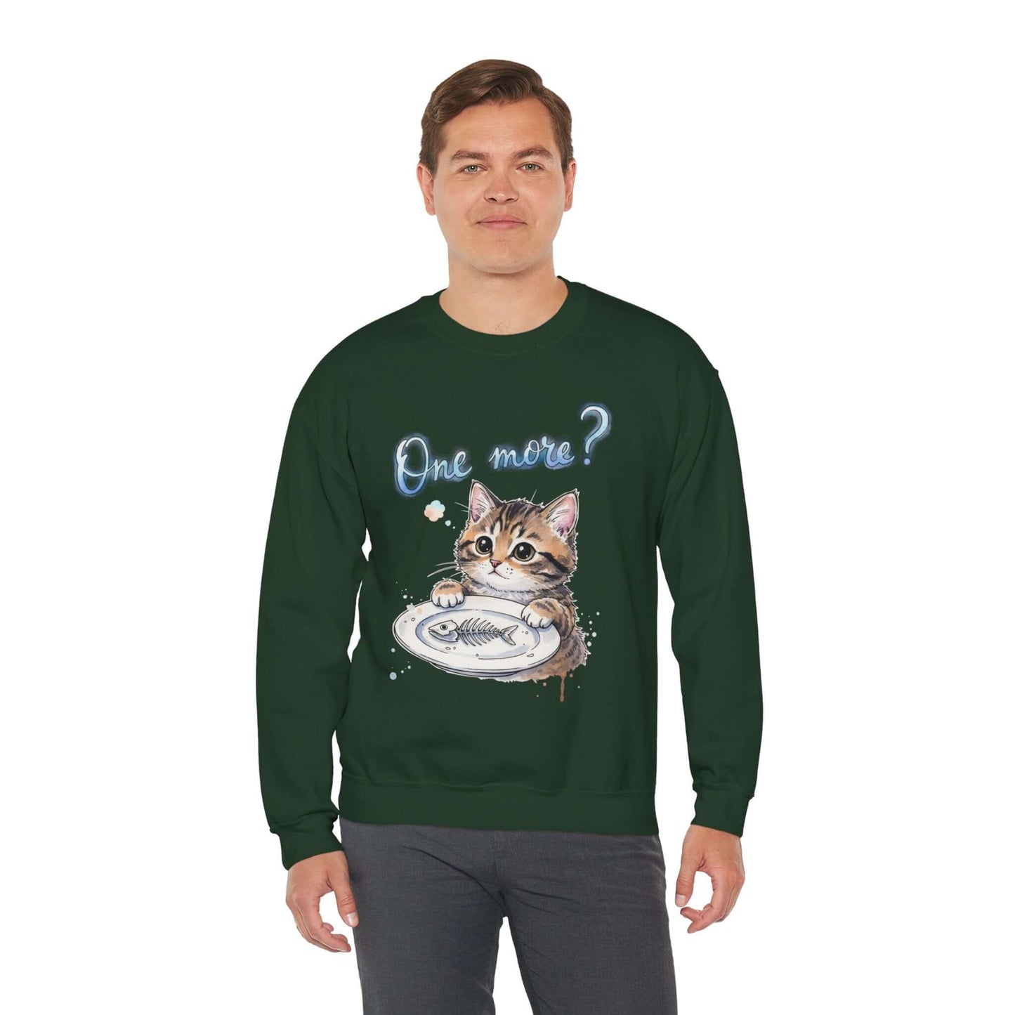 Watercolor Cat painting Unisex Crewneck Sweatshirt style 3