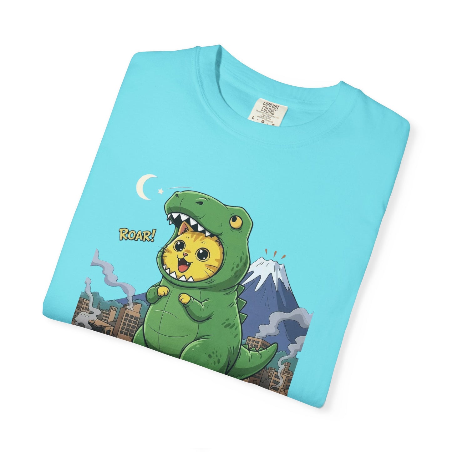 Cat cosplay Godzilla Funny Design Unisex T-Shirt style 1
