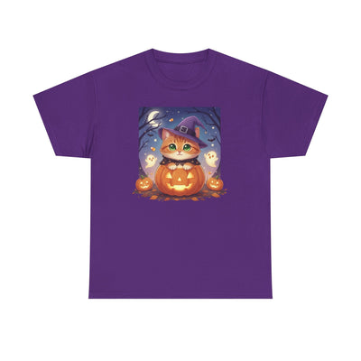 Halloween cute kitten anime style 2 Unisex Tee - Cute Cat T-Shirt for Pet Lovers, Cat Owners, Sports Enthusiasts, Gifts for Animal Lovers, Casual Everyday Wear