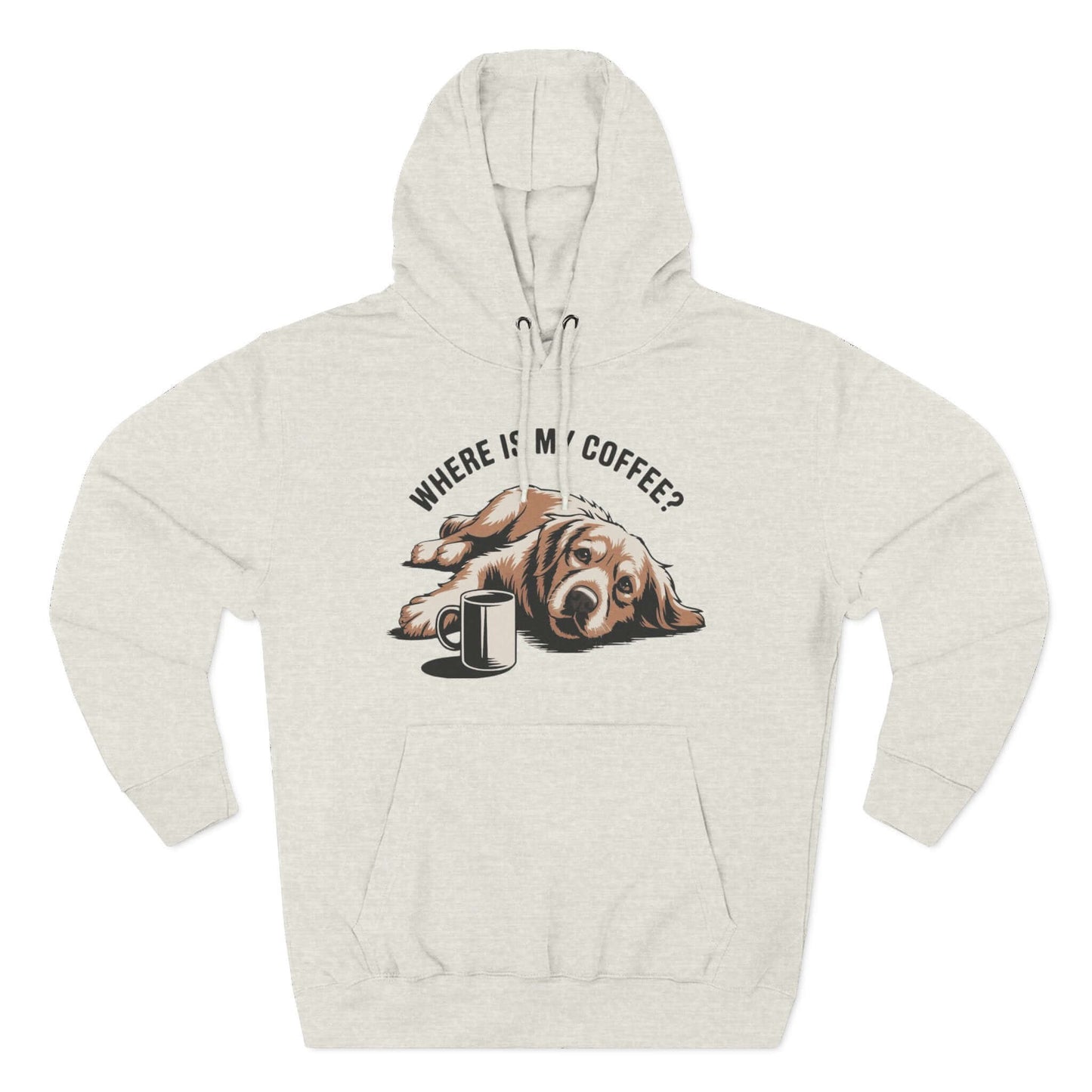 Where is my coffee Coffee-Loving Dog Fleece Pullover Hoodie style 1