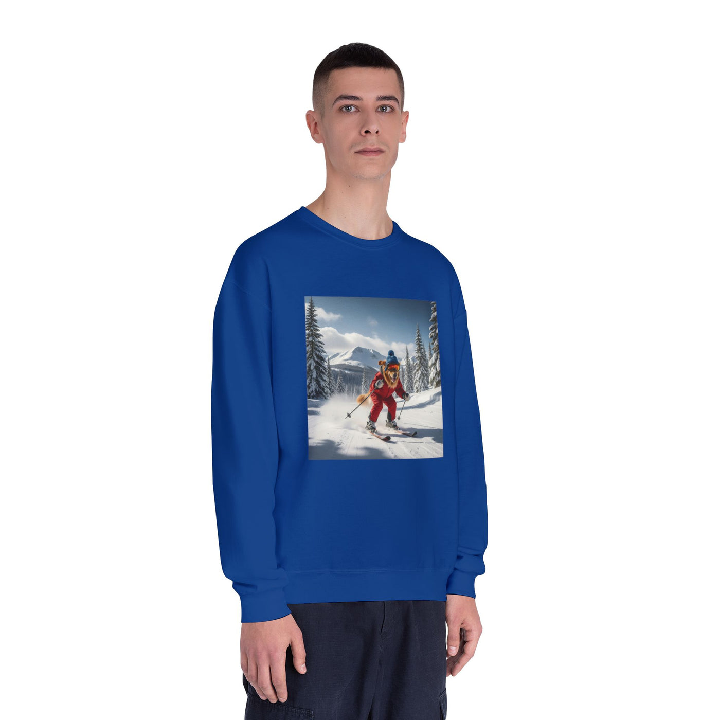 Skiing Dog Unisex NuBlend® Crewneck Sweatshirt