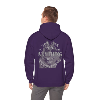 Dog Lover plus Slogan on Back Unisex Pullover Hoodie showing the back design with thoughtful graphic and text.