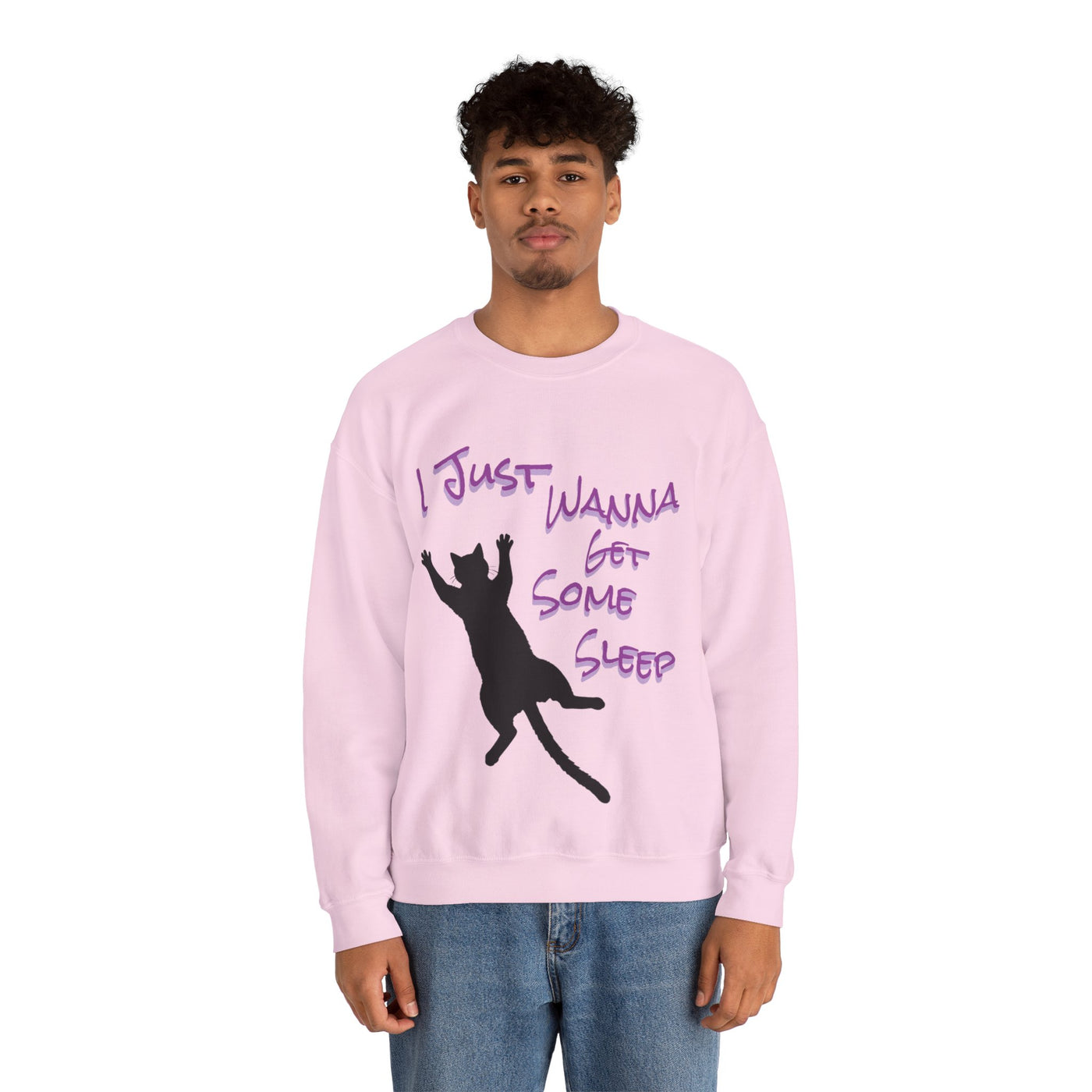 I Just Wanna Get Some Sleep Cat Graphic Unisex Crewneck Sweatshirt