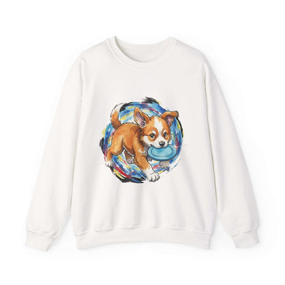 Watercolor Dog painting Unisex Crewneck Sweatshirt style 4