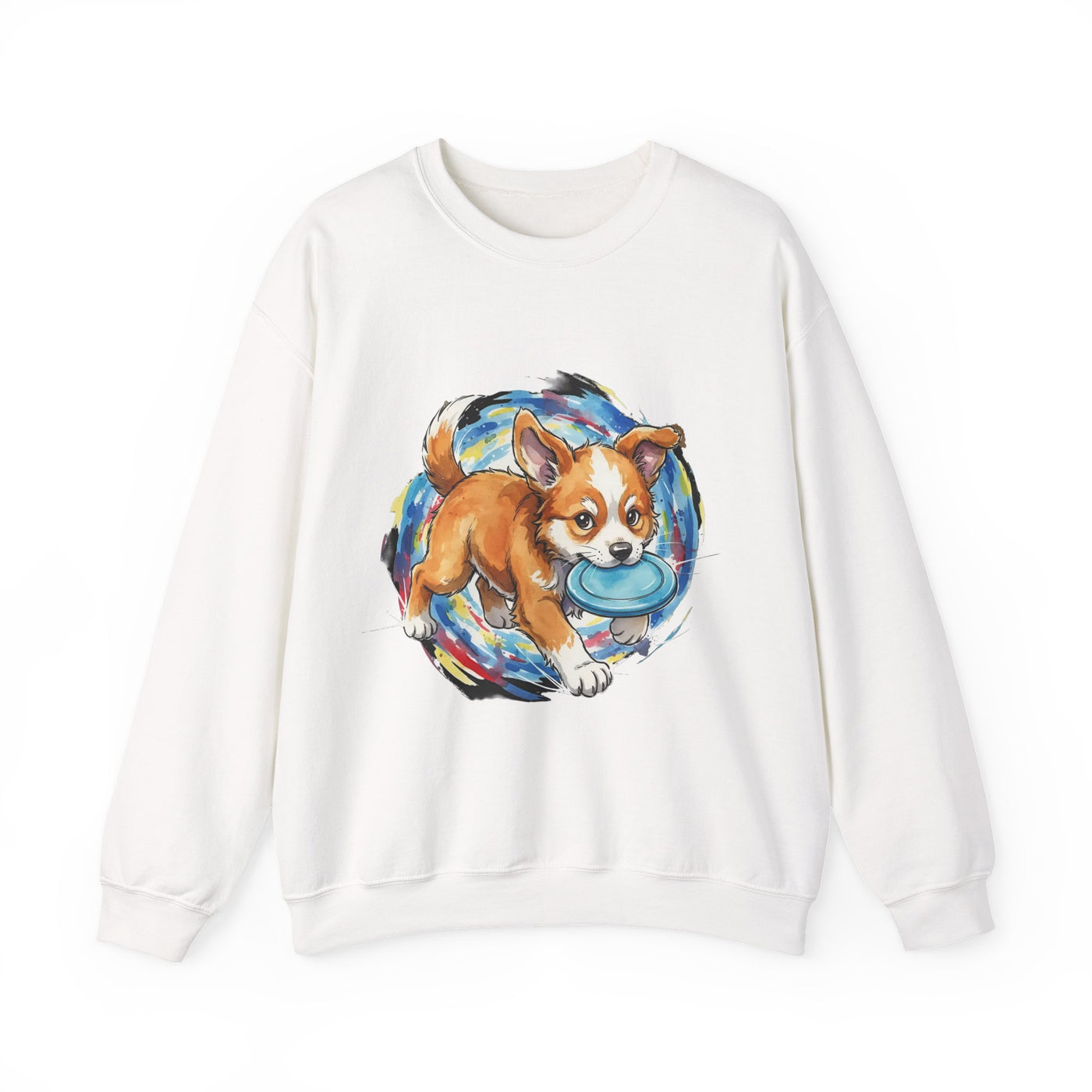 Watercolor painting style 7 Men & Women Cute Cat Pile Crewneck Sweatshirt