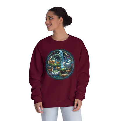 Cats & Dogs Happy Garden Unisex NuBlend Crewneck Sweatshirt style2