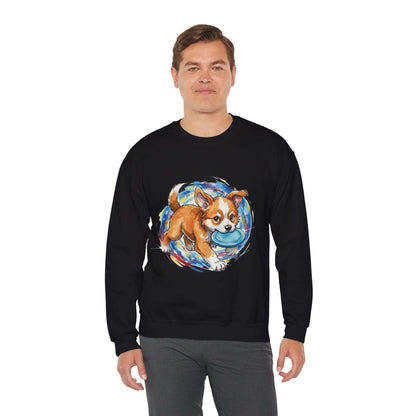 Watercolor Dog painting Unisex Crewneck Sweatshirt style 4