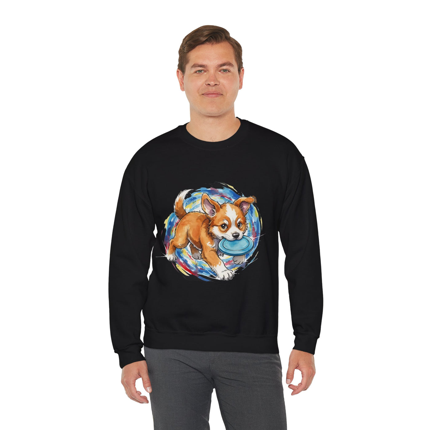Watercolor painting style 7 Men & Women Cute Cat Pile Crewneck Sweatshirt