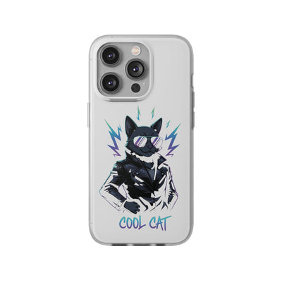 Cool Cat Anime style Flexi Case for Cat Lovers