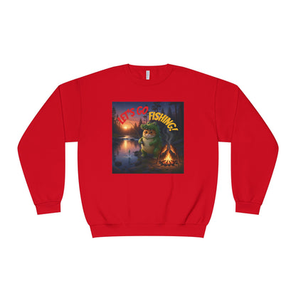 Crocodile Cat Fishing Unisex NuBlend Sweatshirt style 2