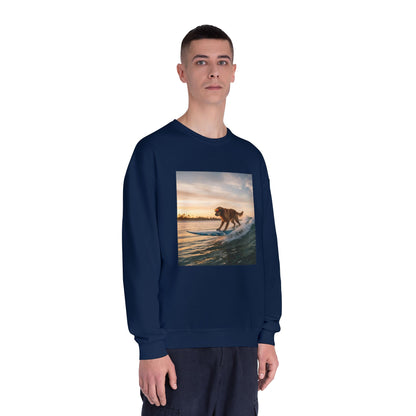 Surfing Dog Graphic Unisex NuBlend Crewneck Sweatshirt style 2