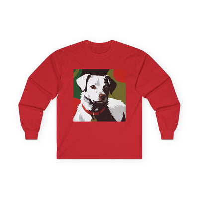 Dog Lover Long Sleeve Tee style 1, Pet Gift, Casual Wear, Animal Lover Shirt, Unique Dog Art Clothing