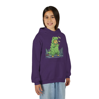 Cat cosplay Godzilla Unisex Kids Hoodie style 2