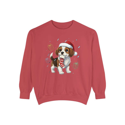 Puppy wait for Christmas presents Unisex Crewneck Sweatshirt style 6