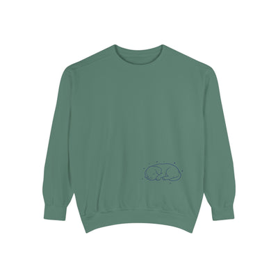 Sleeping dog (Blue) shadow Cozy Graphic Unisex Crewneck Sweatshirt