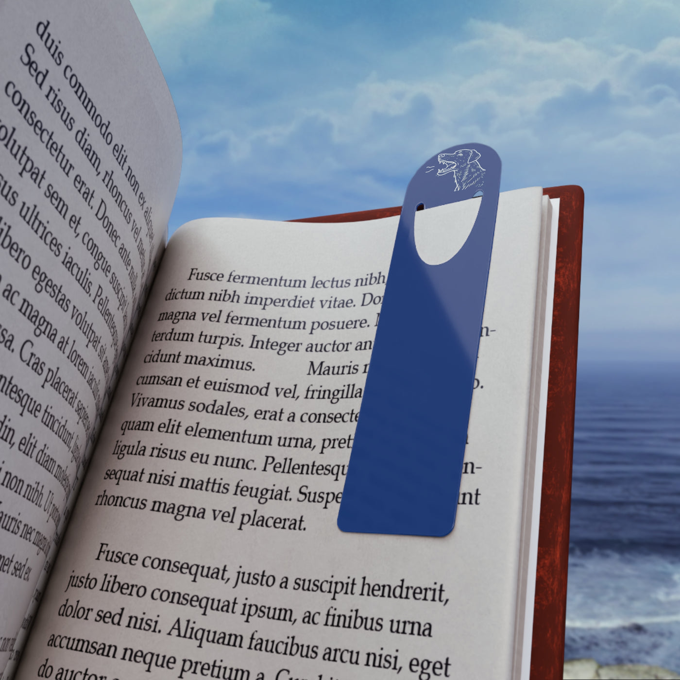 Dark Blue Dog Lover Bookmark: Gift for Pet Owners, Reading Accessory, Book Marker for Dog Lovers, Unique Gift Idea, Animal Lover