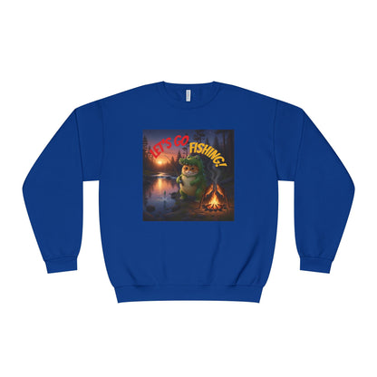 Crocodile Cat Fishing Unisex NuBlend Sweatshirt style 2