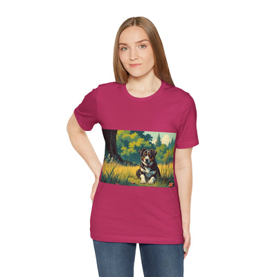 Adorable Dog comic style 2 Unisex Soft Tee | Cute Dog Lover's Shirt, Animal Graphic T-Shirt, Pet Themed Gift, Casual Wear