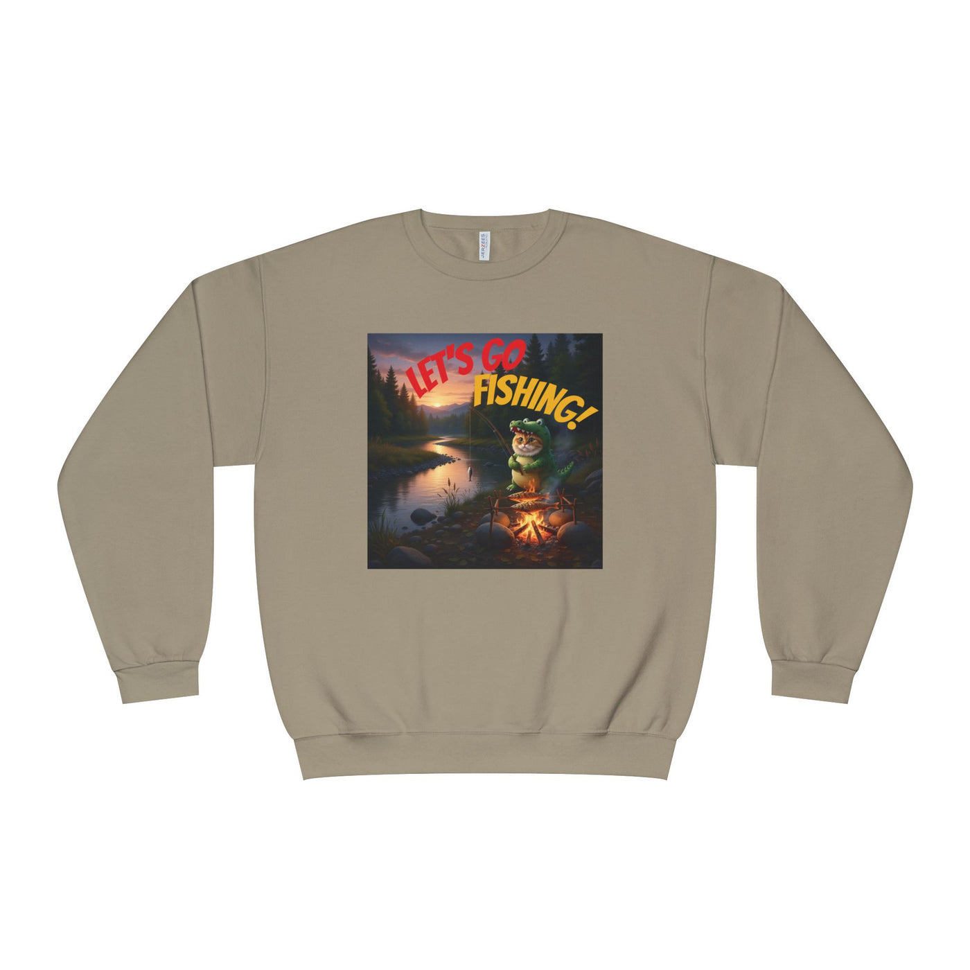 Crocodile Cat Fishing style 1 Unisex NuBlend® Crewneck Sweatshirt