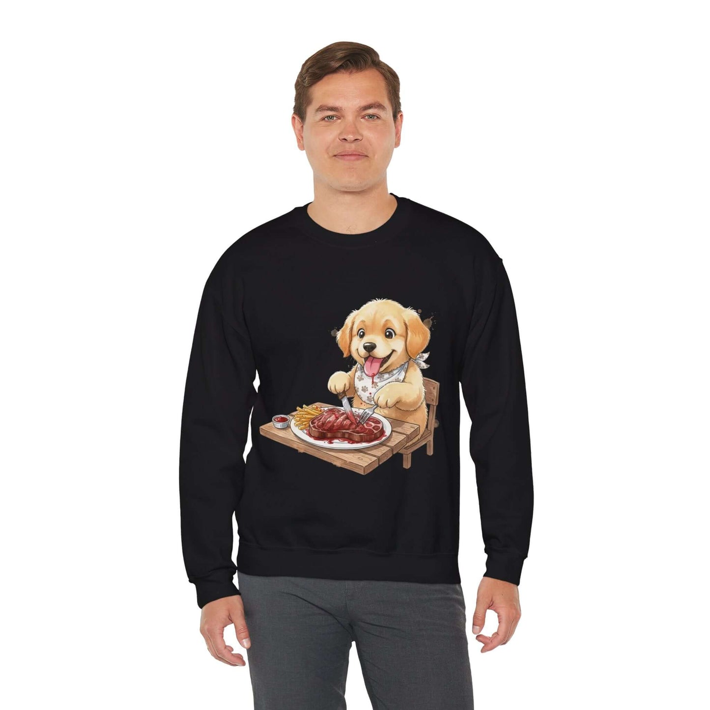 Watercolor Dog painting Unisex Crewneck Sweatshirt style 1